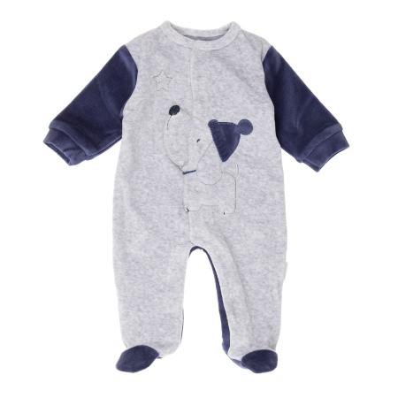 Salopeta bebe maneca lunga - Salopeta bebe catifea Babybol, navy