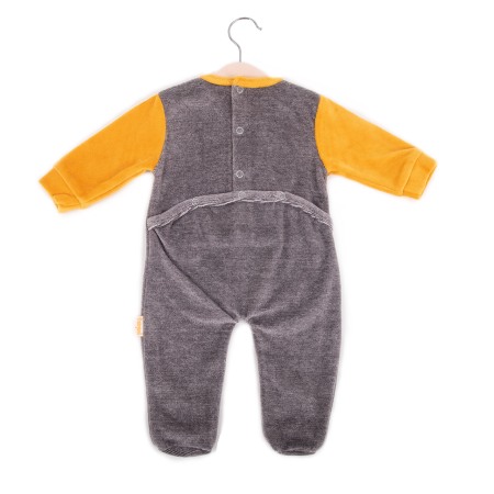 Salopeta bebe cu botosei, ursulet brodat pe fata, Babybol [1]