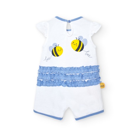 Salopeta bebe fetita, bumbac, imprimeu albinute, Boboli [1]