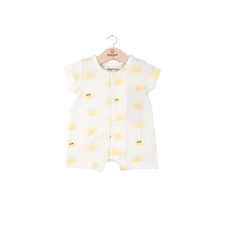 Salopete bebe maneca scurta - Salopeta bebe fetita, maneca scurta, bumbac organic, Babybol