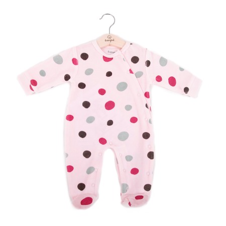 Fete - Salopeta bebe fetita roz cu buline , Babybol