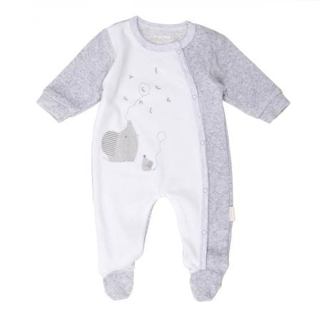 Salopeta bebe maneca lunga - Salopeta bebe , imprimeu soricei,gri, Babybol