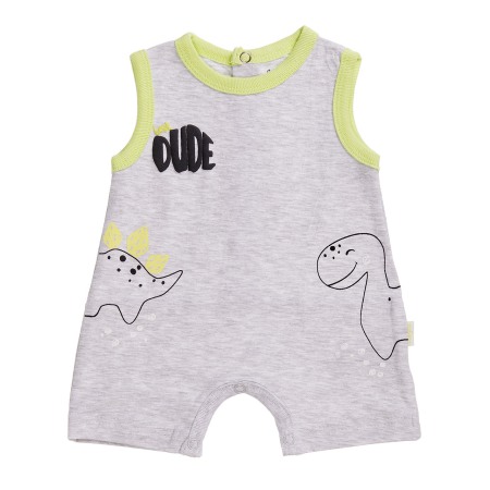 Baieti - Salopeta bebe vara , imprimeu dino, gri, Babybol