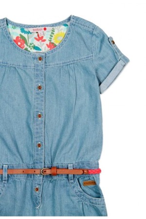 Salopeta fete denim pantalon scurt , Boboli [2]