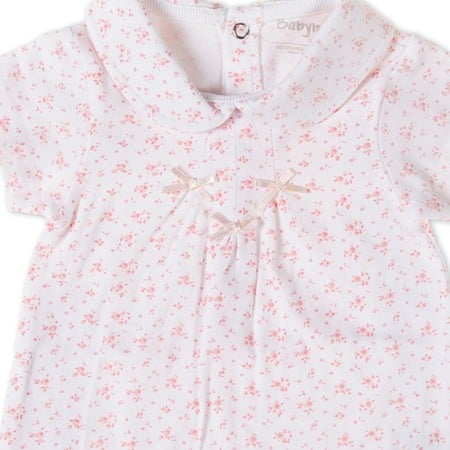 Salopeta fetite 0-18 luni, floricele roz, Babybol [1]