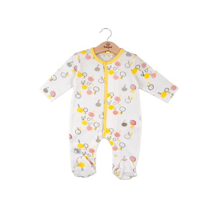 Fete - Salopeta maneca lunga bebe, imprimeu fructe, multicolor, Babybol