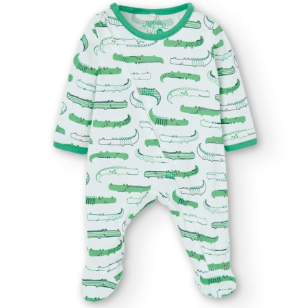 Fete/Baieti 0-24 luni - Salopeta tip pijama nou nascut baiat,imprimeu crocodili, Boboli