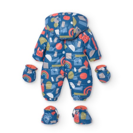 Salopeta zapada bebe, thermo, impermeabila, imprimeu multicolor, brand Boboli [1]