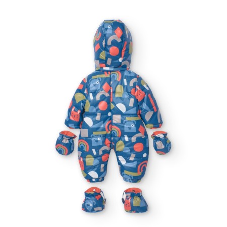Salopeta zapada bebe, thermo, impermeabila, imprimeu multicolor, brand Boboli [4]