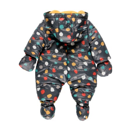 Salopeta zapada thermo bebe , gluga, manusi si botosei detasabili, buline multicolor Boboli [1]