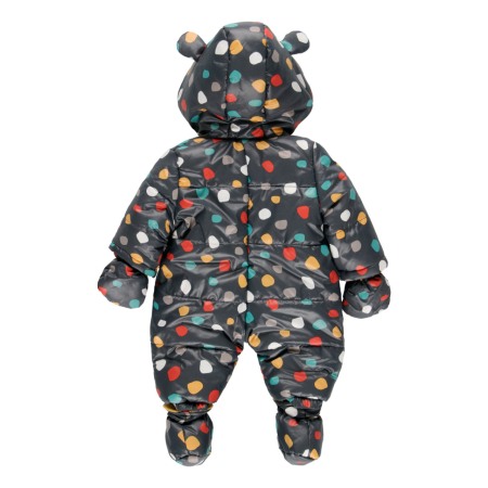 Salopeta zapada thermo bebe , gluga, manusi si botosei detasabili, buline multicolor Boboli [5]