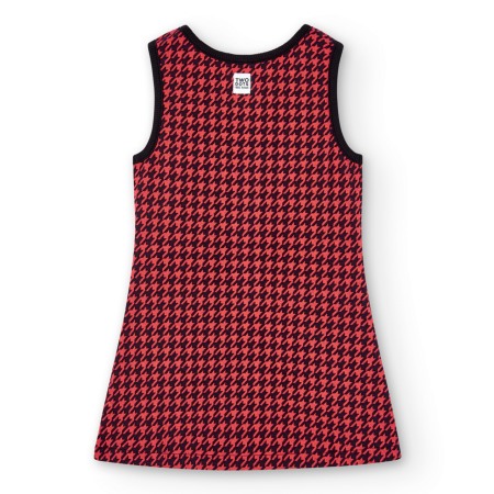 Sarafan fete tricot fin, imprimeu geometric, roz/negru, Boboli [1]