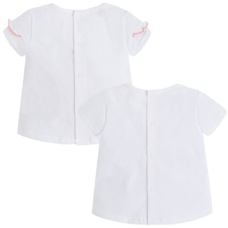 Set 2 tricouri maneca scurta fete 0-12luni, Mayoral, papaya [1]