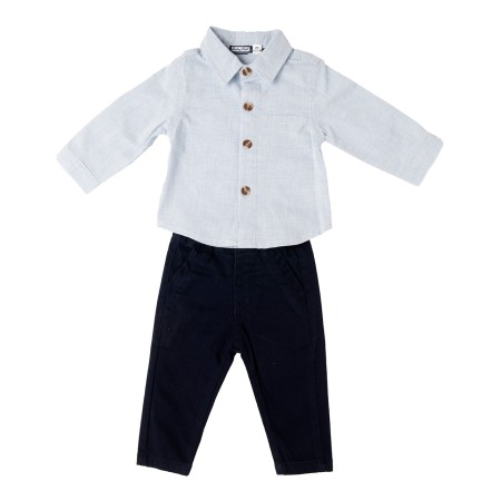 Set 2/3 piese maneca lunga - Set elegant 2 piese bebe baiat, camasa si pantalon , Babybol
