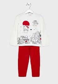 Fete/Baieti 0-24 luni - Set fetite bluza print happy girl si colant rosu , Babybol