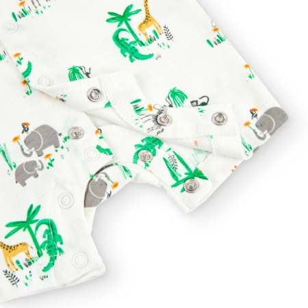 Set salopete bebe, bumbac, animal print, multicolor, Boboli [4]