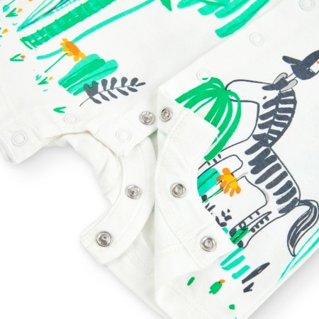 Set salopete bebe, bumbac, animal print, multicolor, Boboli [5]