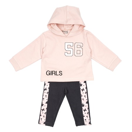 Trening 2/3 piese primavara - Set sport 2 piese fete cu gluga , Babybol