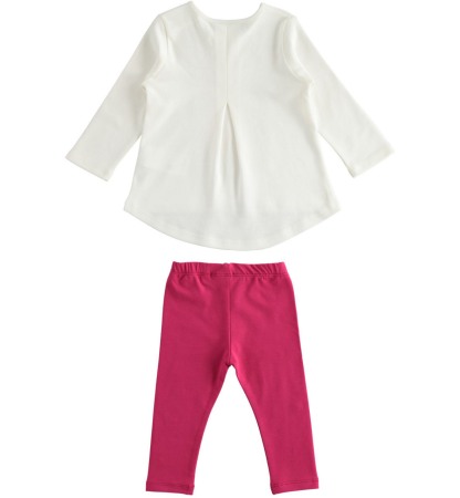 Set tricou maneca lunga si colant roz, iDO [1]