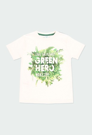 Set vara 2 piese baiat, bumbac, tricou cu pantalon scurt, verde, Boboli [2]