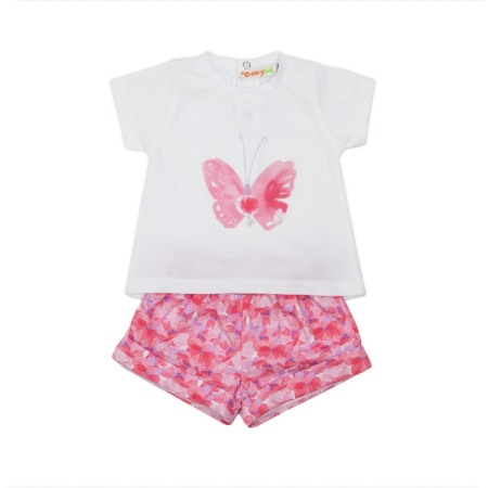 Fete - Set vara fetita, tricou si pantalon scurt, Babybol