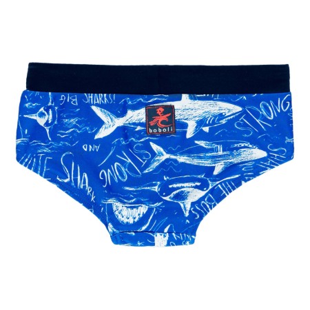 Slip baie baiat, imprimeu pesti, albastru, Boboli [1]