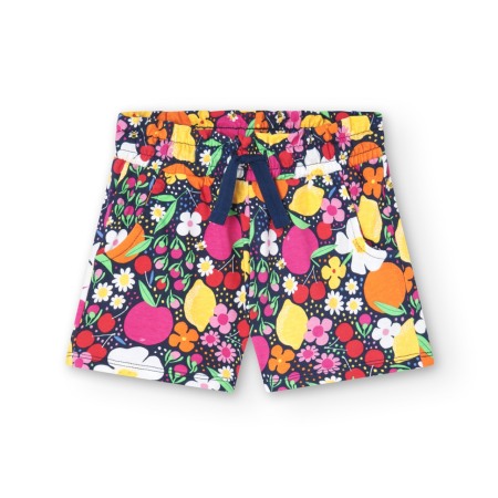 Sort fete 4-16 ani, bumbac better cotton, imprimeu fructe si flori, multicolor, Boboli [1]