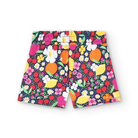 Sort fete 4-16 ani, bumbac better cotton, imprimeu fructe si flori, multicolor, Boboli [2]