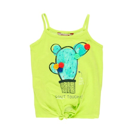 Fete/Baieti 2- 16 ani - Top fete cu bretele 4 -16 ani , Boboli, verde, imprimeu cactus, Boboli