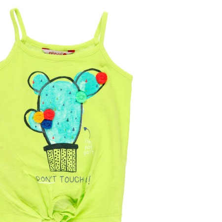 Top fete cu bretele 4 -16 ani , Boboli, verde, imprimeu cactus, Boboli [2]