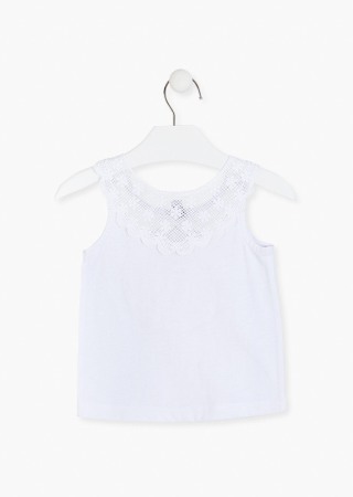 Top fete , motiv etnic floral, alb [1]