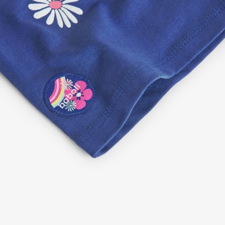 Top fetite bumbac better cotton, imprimeu floral, albastru, brand BOBOLI [4]
