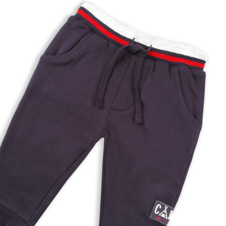 Trening 2 piese baiat, bumbac, putin vatuit, 'CAMP", rosu/bleumarin,brand Babybol [3]