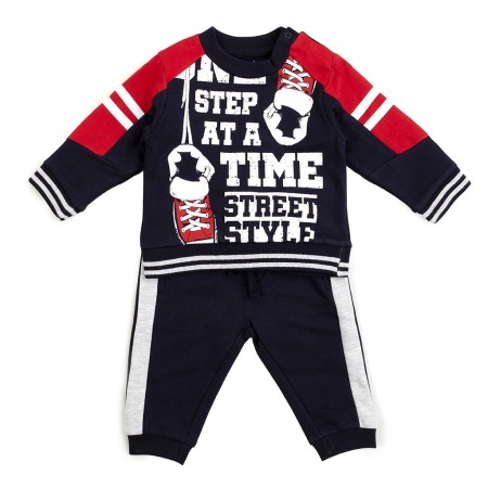 Trening / Pantaloni sport - Trening 2 piese baiat, print grafic, navy, Babybol