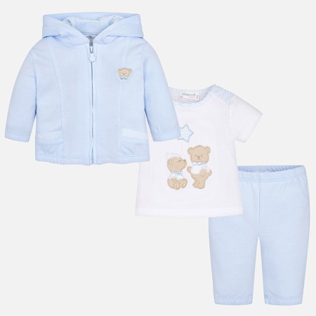 Fete/Baieti 0-24 luni - Trening bebe baiat, 3 piese, blue , Mayoral