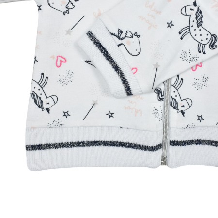 Trening bumbac 3 piese fete, imprimeu unicorn, Babybol [5]
