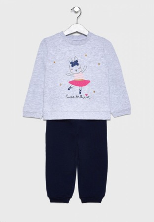 Fete - Trening fete 2 piese , gri/navy, Babybol