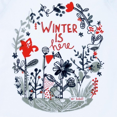 Tricou alb fetite cu maneca lunga Boboli [3]