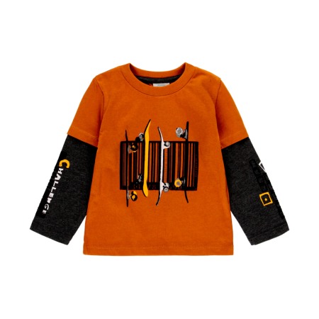 Tricouri maneca lunga - Tricou baiat maneca lunga, aspect dublu, Boboli