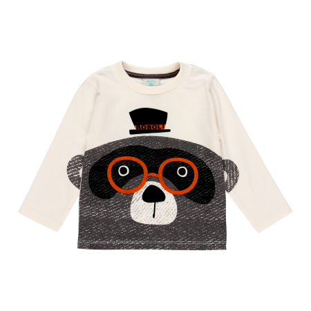 Tricouri maneca lunga - Tricou baiat, maneca lunga, bumbac, imprimeu grafic, brand BOBOLI