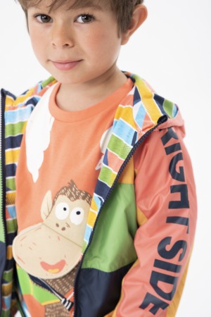 Baieti - Tricou baiat maneca scurta, better cotton, portocaliu, Boboli