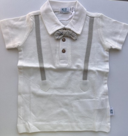 Tricouri maneca scurta - Tricou bebe baiat cu papion, Melby