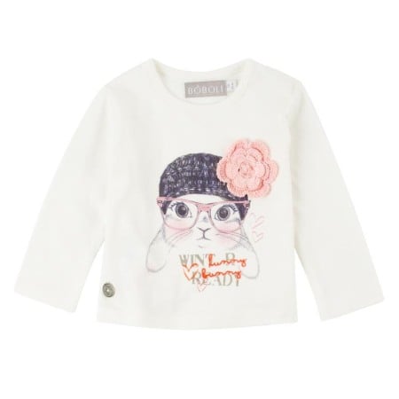 Fete - Tricou cu floare Boboli