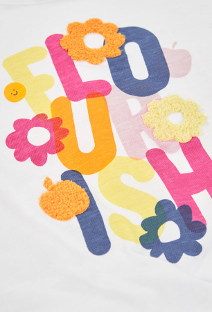 Tricou fete 1-8 ani, bumbac better cotton, imprimeu floral, brand Boboli [2]