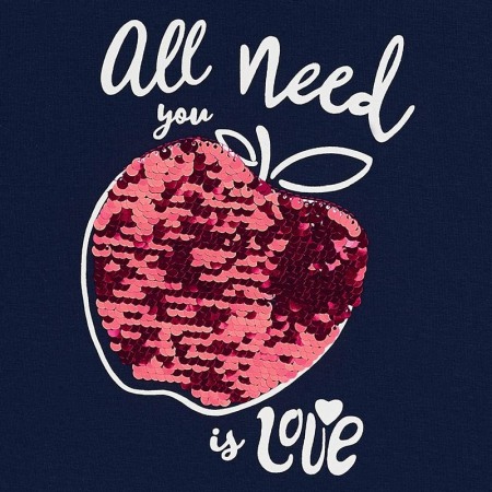 Tricou fete 2-9 ani cu paiete reversibile, Mayoral, navy [2]