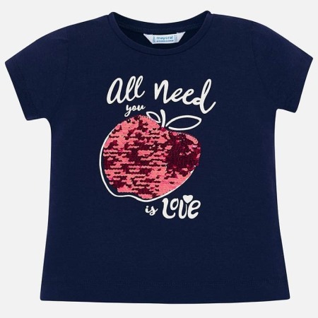 Tricou fete 2-9 ani cu paiete reversibile, Mayoral, navy [1]