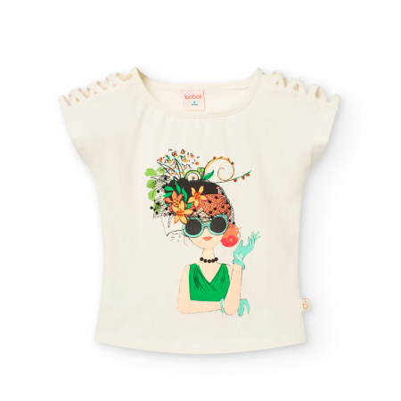 Tricou fete 4-14 ani, gama CHIC , imprimeu multicolor, bumbac better cotton, brand Boboli