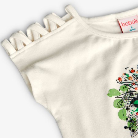 Tricou fete 4-14 ani, gama CHIC , imprimeu multicolor, bumbac better cotton, brand Boboli [2]