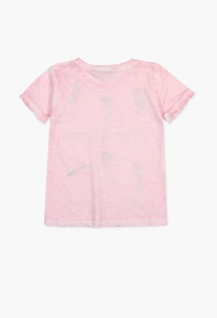 Tricou fete 4-14ani Boboli cu maneca scurta, roz [1]