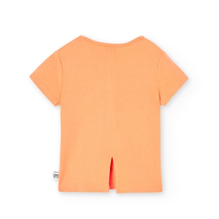 Tricou fete 4-16 ani, bumbac, animal print, portocaliu, brand BOBOLI [1]